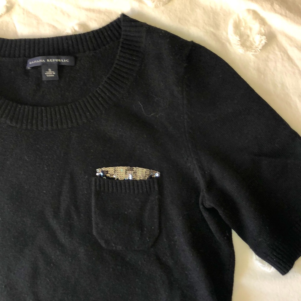 Banana Republic Sequin Pocket Sweater